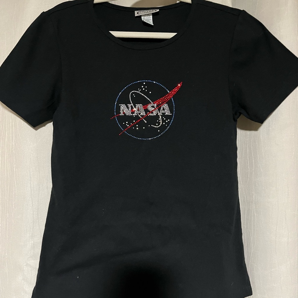 NASA bejeweled y2k shirt